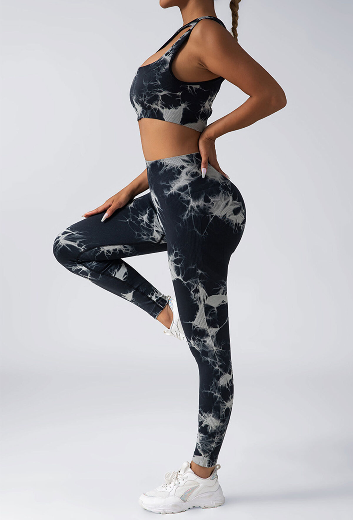 Women Scrunch Workout Leggings Butt Lifting High Waisted Yoga Pants - Tie Dye Seamless Booty Gym Tights - Image 4