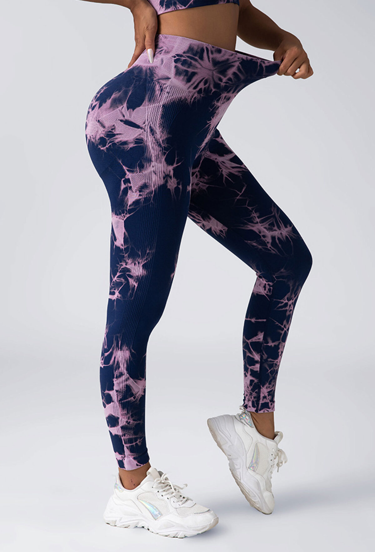 Women Scrunch Workout Leggings Butt Lifting High Waisted Yoga Pants - Tie Dye Seamless Booty Gym Tights - Image 6